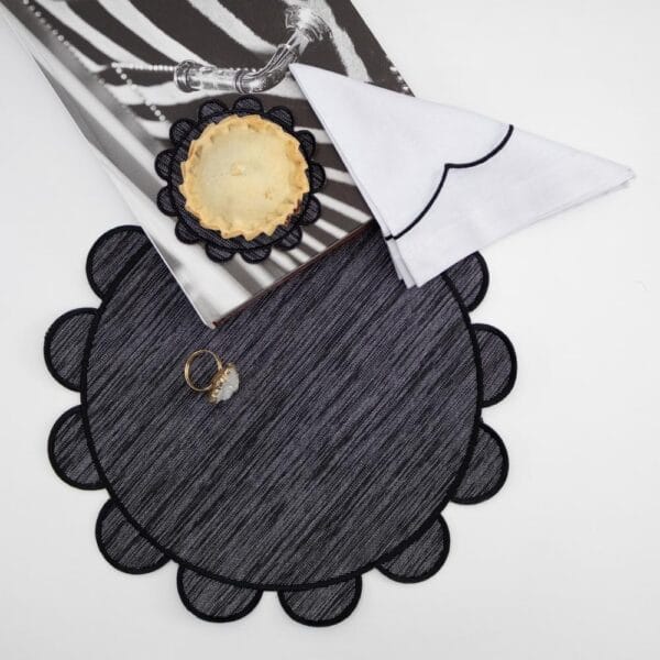 MCM Frank Negro individual, servilleta, portavaso
