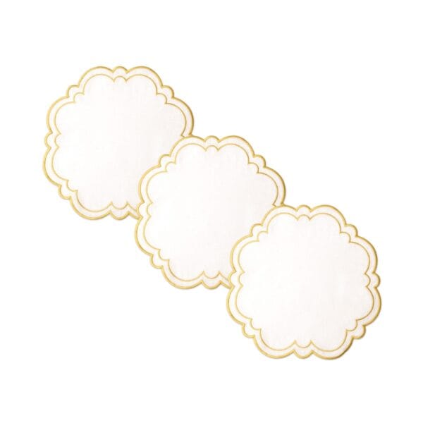 Portavasos Flowers dorado