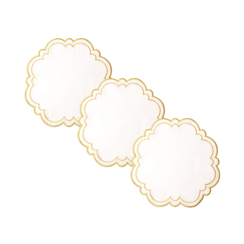 Portavasos Flowers dorado