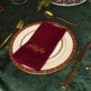 Servilletas Burgundy Christmas gold