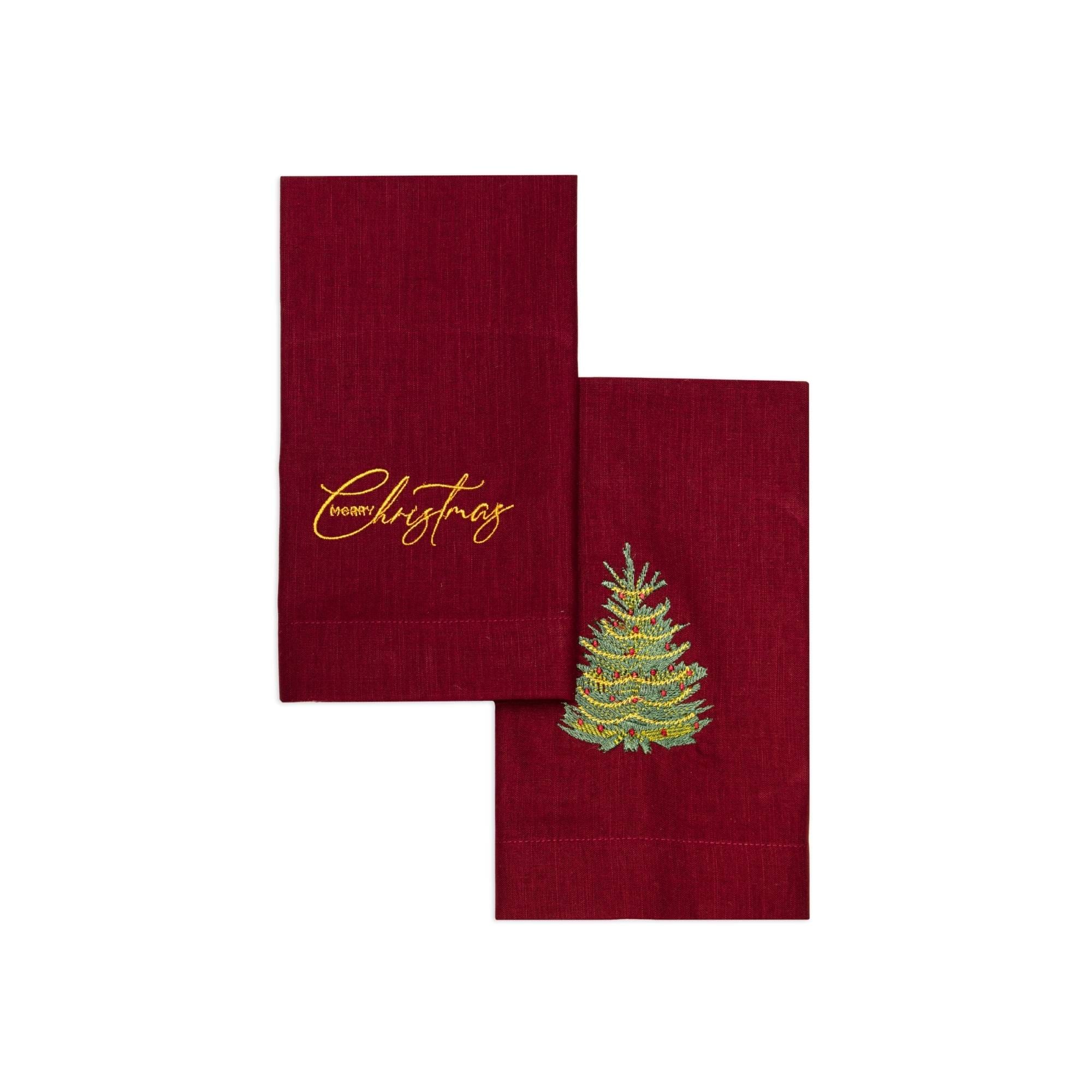 Servilletas burgundy christmas