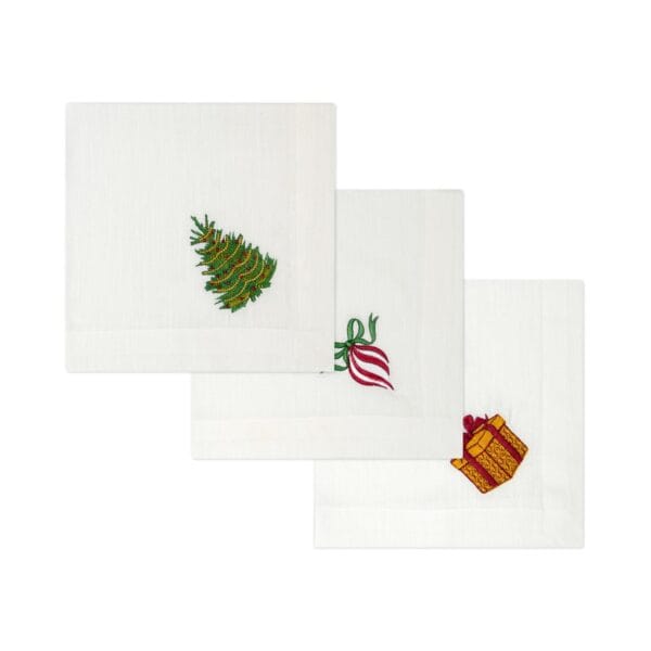 Servilletas off white christmas