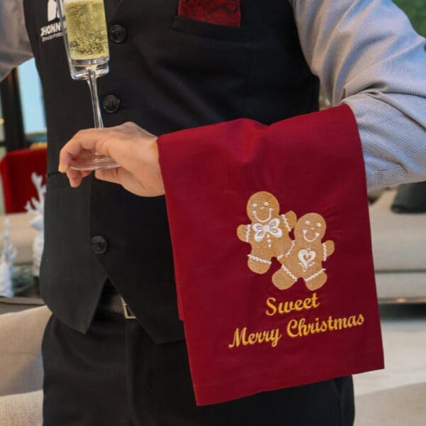 Tapete de cortesia burgundy cookie